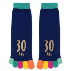 PAIRE DE CHAUSSETTES ORTEILS ANNIVERSAIRE 30AINE