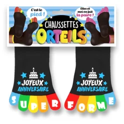 PAIRE DE CHAUSSETTES ORTEILS 1 AN DE PLUS NOIR