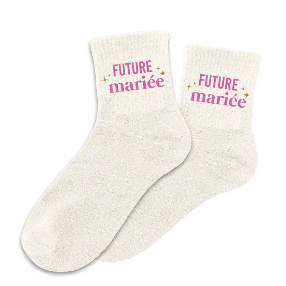 PAIRE DE CHAUSSETTES PAILLETTES EVJF FEMME