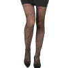 PAIRE DE COLLANTS BARBELÉ RÉSILLE NOIR FEMME