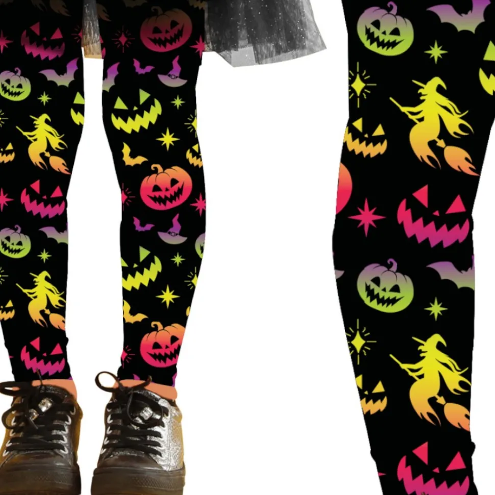 PAIRE DE COLLANTS HALLOWEEN MULTICOLORE FILLE