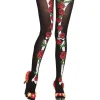 PAIRE DE COLLANTS JOUR DE LA MORT FLEURI FEMME