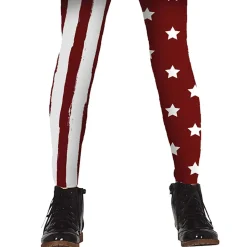 PAIRE DE COLLANTS OPAQUES CLOWN PATRIOTE FILLE