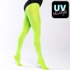 PAIRE DE COLLANTS OPAQUES NYLON VERT FLUO FEMME