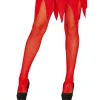 PAIRE DE COLLANTS PETITES RÉSILLES ROUGE