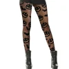 PAIRE DE COLLANTS RÉSILLES CITROUILLE FEMME