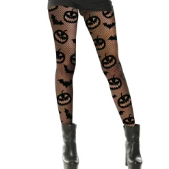 PAIRE DE COLLANTS RÉSILLES CITROUILLE FEMME