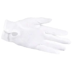 PAIRE DE GANTS BLANC COUTURES BOUTON ADULTE
