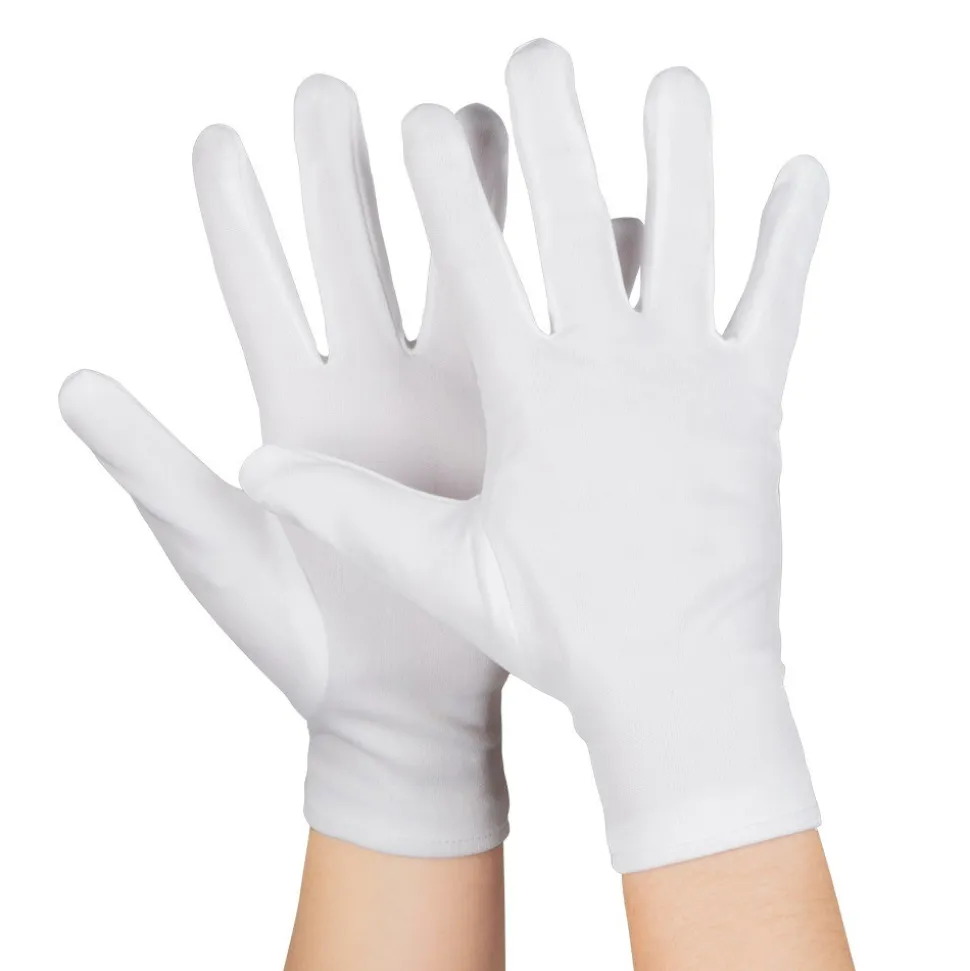 PAIRE DE GANTS 25CM BLANC ADULTE