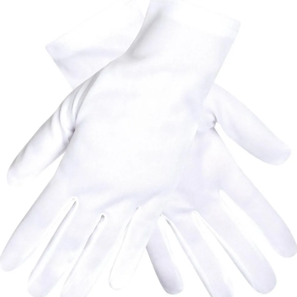 PAIRE DE GANTS 25CM BLANC ADULTE
