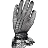 PAIRE DE GANTS GOTHIQUE MAILLE DENTELLE NOIR FEMME