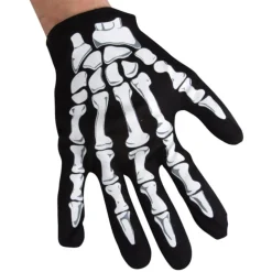 PAIRE DE GANTS NOIR SQUELETTE PHOSPORESCENT ENFANT