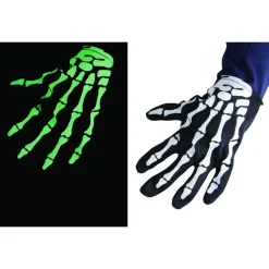 PAIRE DE GANTS NOIR SQUELETTE PHOSPORESCENT ENFANT