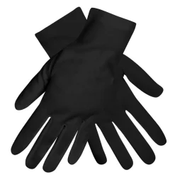 PAIRE DE GANTS POIGNET 25CM POLYESTER NOIR ADULTE