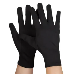 PAIRE DE GANTS POIGNET 25CM POLYESTER NOIR ADULTE
