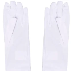 PAIRE DE GANTS POLYESTER 25CM BLANC
