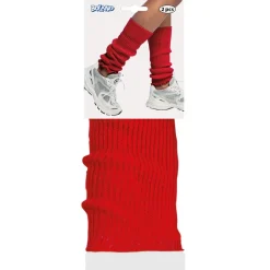PAIRE DE JAMBIÈRES POLYESTER ROUGE ADULTE