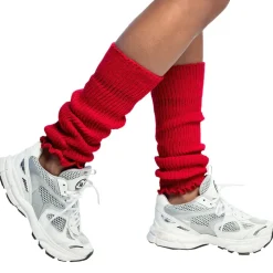 PAIRE DE JAMBIÈRES POLYESTER ROUGE ADULTE
