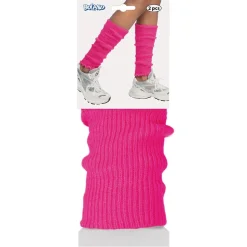PAIRE DE JAMBIÈRES POLYESTER ROSE FLUO ADULTE