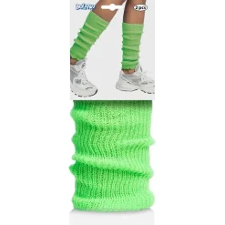 PAIRE DE JAMBIÈRES POLYESTER VERT FLUO ADULTE