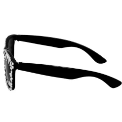 PAIRE DE LUNETTES ARGENT STRASS ROCK STAR ADULTE
