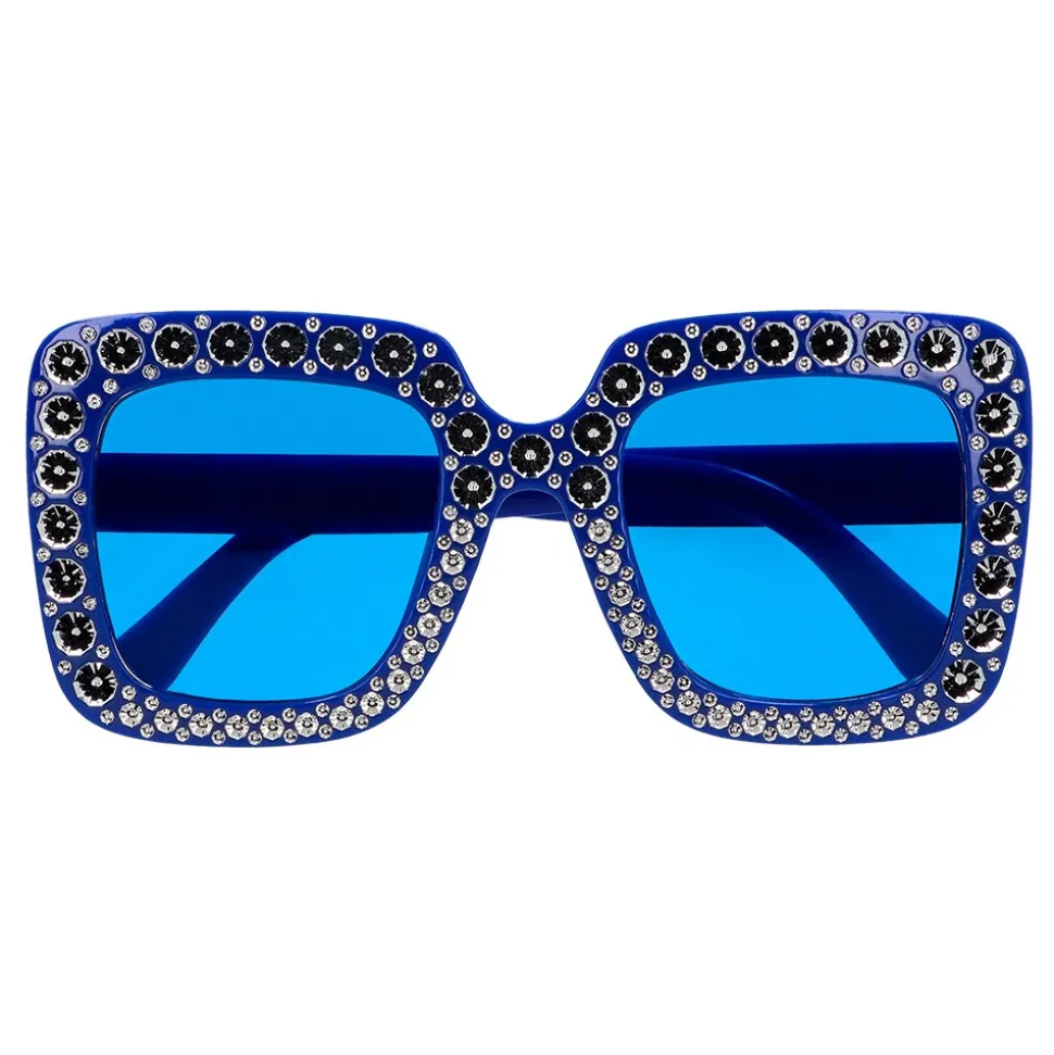 PAIRE DE LUNETTES BLING BLING BLEU ADULTE