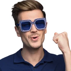PAIRE DE LUNETTES BLING BLING BLEU ADULTE
