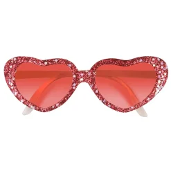 PAIRE DE LUNETTES CUR ROUGE PAILLETÉ STRASS FEMME