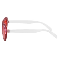 PAIRE DE LUNETTES CUR ROUGE PAILLETÉ STRASS FEMME