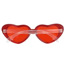 PAIRE DE LUNETTES CUR ROUGE PAILLETÉ STRASS FEMME
