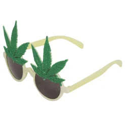 PAIRE DE LUNETTES FANTAISIE RASTA FEUILLES CHANVRE