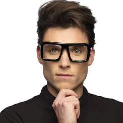 PAIRE DE LUNETTES FESTIVES ANNÉES 50 NOIR ADULTE