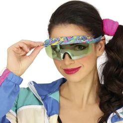 PAIRE DE LUNETTES FESTIVES ANNÉES 80 VERT ADULTE