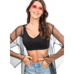 PAIRE DE LUNETTES FESTIVES COEUR FUMÉ ROSE ADULTE