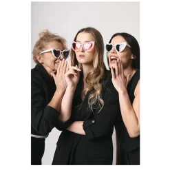 PAIRE DE LUNETTES FESTIVES C?'UR ROSE STRASS PERLE