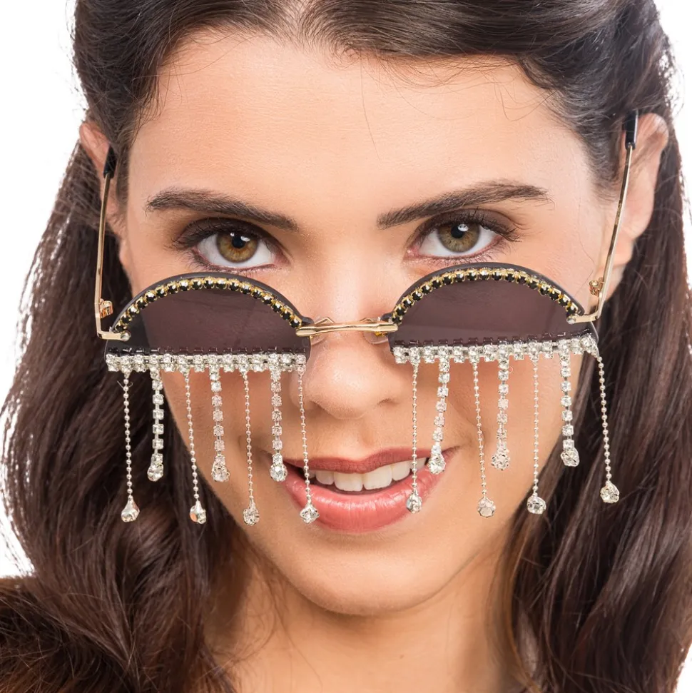 PAIRE DE LUNETTES FESTIVES FESTIVAL STRASS ADULTE