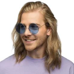 PAIRE DE LUNETTES FESTIVES HIPPIE BLEU ADULTE