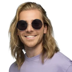 PAIRE DE LUNETTES FESTIVES HIPPIE GRIS ADULTE
