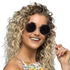 PAIRE DE LUNETTES FESTIVES HIPPIE GRIS ADULTE