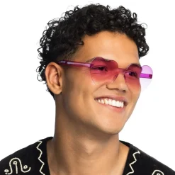 PAIRE DE LUNETTES FESTIVES LOVE CURS ROSE ADULTE