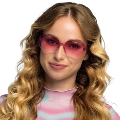 PAIRE DE LUNETTES FESTIVES LOVE CURS ROSE ADULTE