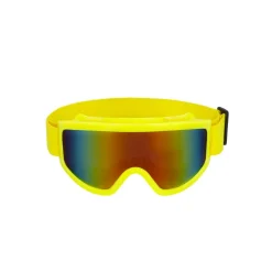 PAIRE DE LUNETTES FESTIVES SKI JAUNE FLUO ADULTE