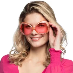 PAIRE DE LUNETTES GLAMOUR DIAMANTS COLORÉ ADULTE