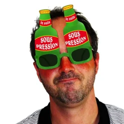 PAIRE DE LUNETTES PLASTIQUE HUMOUR BIÈRE PRESSION