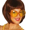 PAIRE DE LUNETTES RÉTRO ANNÉES 70 ORANGE ADULTE