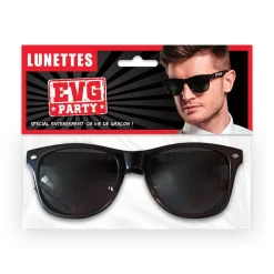 PAIRE DE LUNETTES SOLEIL PLASTIQUE NOIR EVG ADULTE