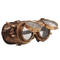 PAIRE DE LUNETTES STEAMPUNK POINTES BRONZE ADULTE