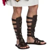 PAIRE DE SANDALES ROMAIN SIMILICUIR MARRON ADULTE