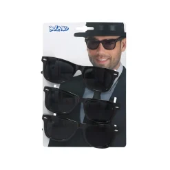 3 PAIRES DE LUNETTES SOLEIL BLUES BROTHERS ADULTE