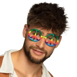 3 PAIRES LUNETTES FESTIVES PEACE RAINBOW ADULTE